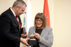 15 October 2019 National Assembly Speaker Maja Gojkovic with the Slovenian National Assembly Speaker Dejan Zidan